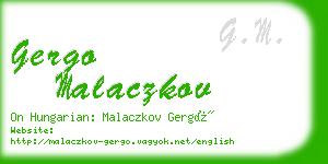 gergo malaczkov business card